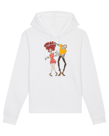 Girl and Boy Dancing White