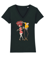 Girl and Boy Dancing Tricou mânecă scurtă guler V Damă Evoker