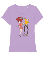 Girl and Boy Dancing Tricou mânecă scurtă guler larg fitted Damă Expresser