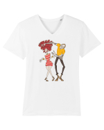 Girl and Boy Dancing Tricou mânecă scurtă guler V Bărbat Presenter