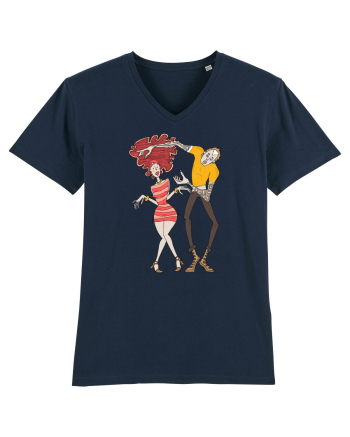 Girl and Boy Dancing French Navy