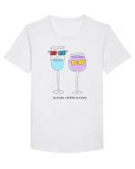 Glasses wearing glasses Tricou mânecă scurtă guler larg Bărbat Skater