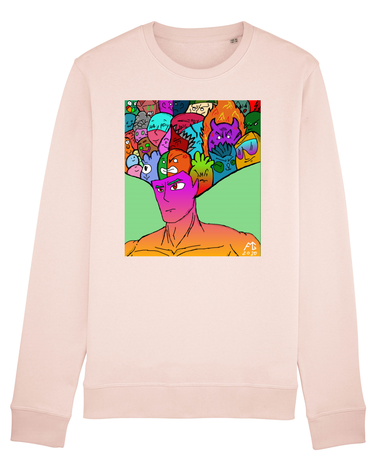 Bluză mânecă lungă Unisex Rise Candy Pink