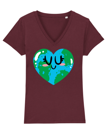 I Love Earth Burgundy