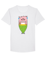 merMEOW Tricou mânecă scurtă guler larg Bărbat Skater
