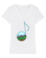 Sound of Nature Tricou mânecă scurtă guler V Damă Evoker