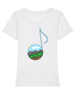 Sound of Nature Tricou mânecă scurtă guler larg fitted Damă Expresser