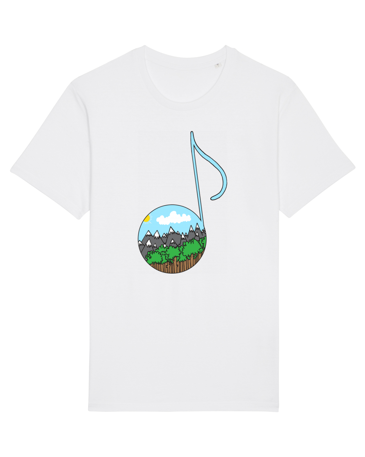 Tricou mânecă scurtă Unisex Rocker White