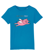 Cand o zbura porcu' Tricou mânecă scurtă  Copii Mini Creator