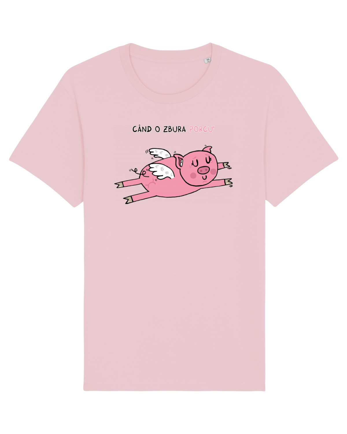Tricou mânecă scurtă Unisex Rocker Cotton Pink