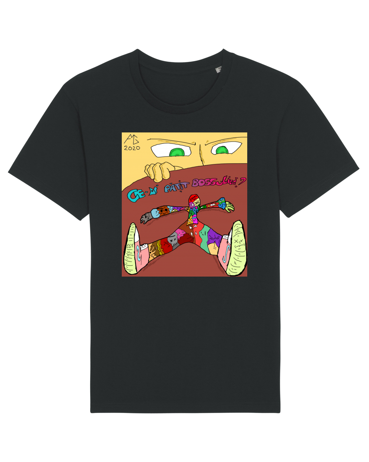 Tricou mânecă scurtă Unisex Rocker Black