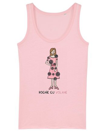 Rochie cu volane Cotton Pink