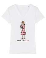Rochie cu volane Tricou mânecă scurtă guler V Damă Evoker
