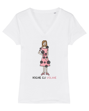 Rochie cu volane White