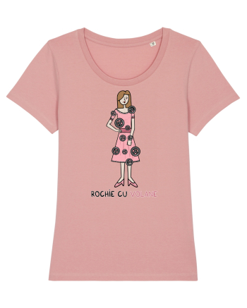 Rochie cu volane Canyon Pink