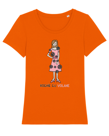 Rochie cu volane Bright Orange