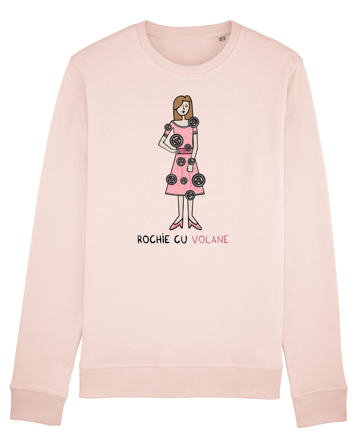 Bluză mânecă lungă Unisex Rise Candy Pink