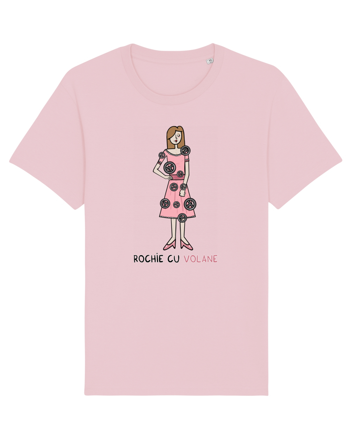 Tricou mânecă scurtă Unisex Rocker Cotton Pink