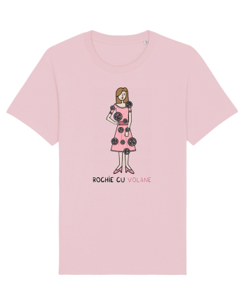 Rochie cu volane Cotton Pink