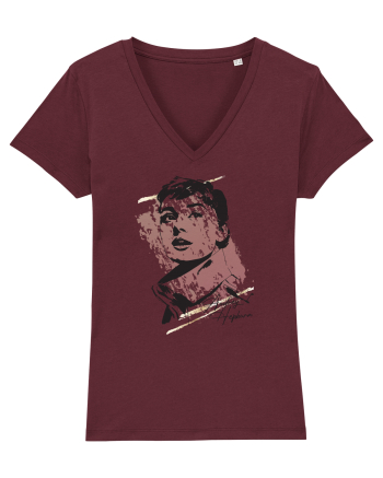 Audrey Hepburn Burgundy