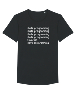 I love programming Tricou mânecă scurtă guler larg Bărbat Skater