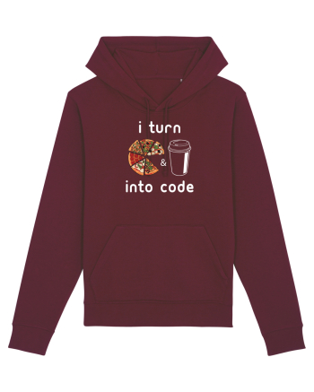 Pizza and Coffee into code Burgundy