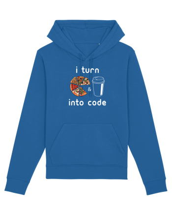 Pizza and Coffee into code Royal Blue