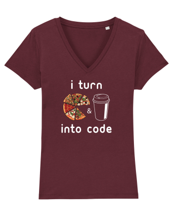 Pizza and Coffee into code Burgundy