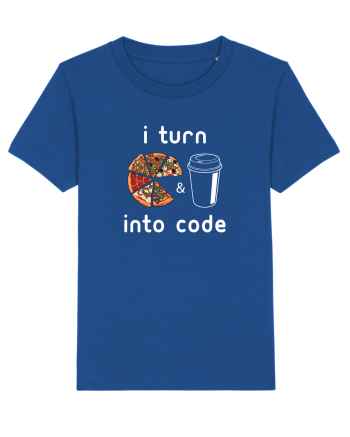 Pizza and Coffee into code Majorelle Blue