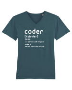 CODER Tricou mânecă scurtă guler V Bărbat Presenter