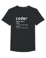 CODER Tricou mânecă scurtă guler larg Bărbat Skater