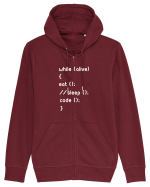 Eat Sleep Code Hanorac cu fermoar Unisex Connector