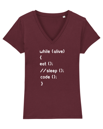 Eat Sleep Code Burgundy