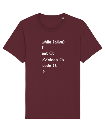 Eat Sleep Code Burgundy