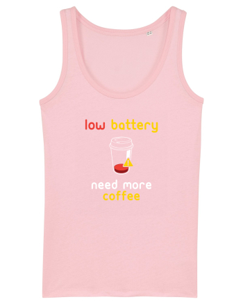 Low Battery Need Coffee Cotton Pink