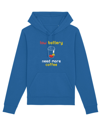 Low Battery Need Coffee Royal Blue