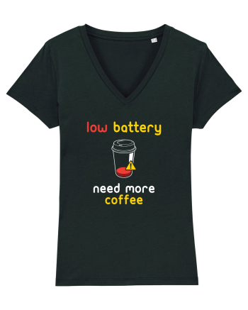 Low Battery Need Coffee Black