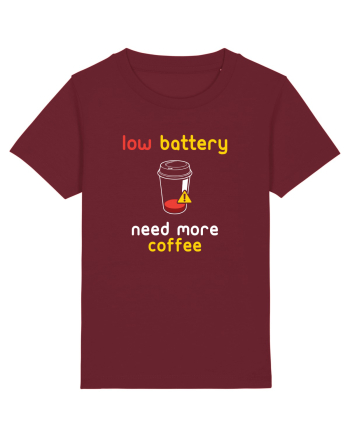 Low Battery Need Coffee Burgundy