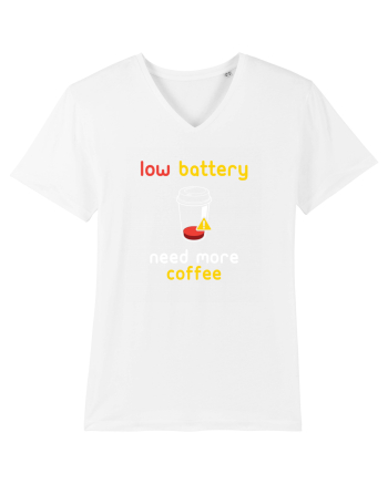 Low Battery Need Coffee White