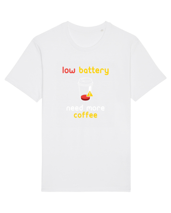 Low Battery Need Coffee White