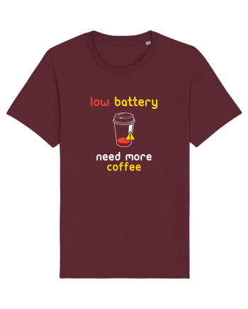 Low Battery Need Coffee Burgundy