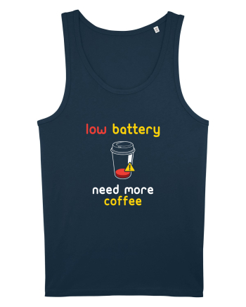 Low Battery Need Coffee Navy