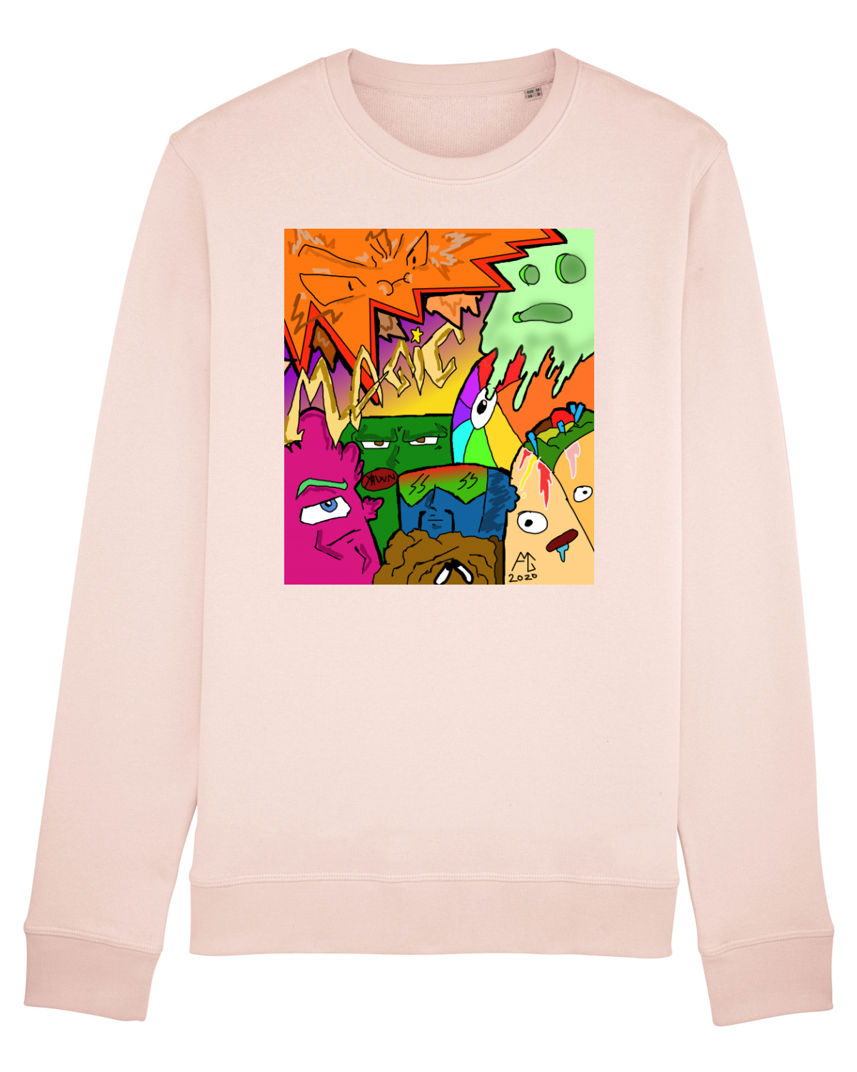 Bluză mânecă lungă Unisex Rise Candy Pink