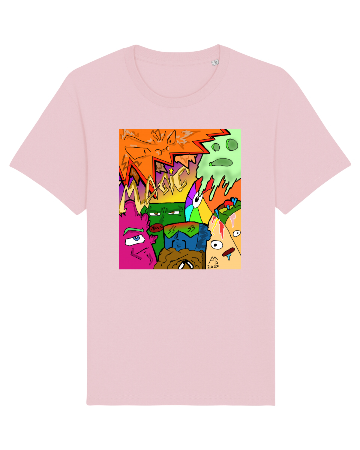 Tricou mânecă scurtă Unisex Rocker Cotton Pink