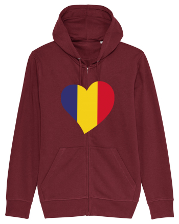 Inima Tricolor Burgundy