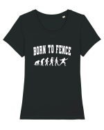 Born To Fence Tricou mânecă scurtă guler larg fitted Damă Expresser