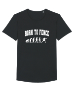Born To Fence Tricou mânecă scurtă guler larg Bărbat Skater