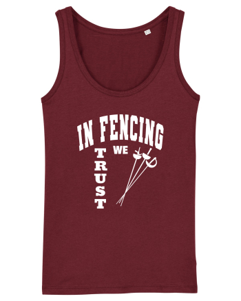 In Fencing We Trust Burgundy