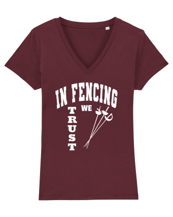 In Fencing We Trust Burgundy