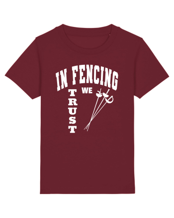 In Fencing We Trust Burgundy